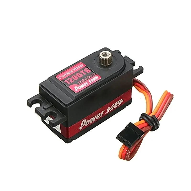 

Power HD 1206TG 4.8-6.0V 7.0kg torque 0.06 sec high speed swift Digital Servo Metal Gear for RC Drifting Cars