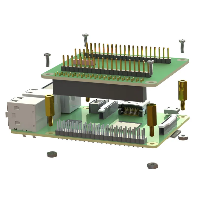 Sunfower Raspberry Pi 3 2 модуль B& 1 модуль B+ GPIO Плата расширения плюс щит с RTC DS1307 и ADC PCF8591