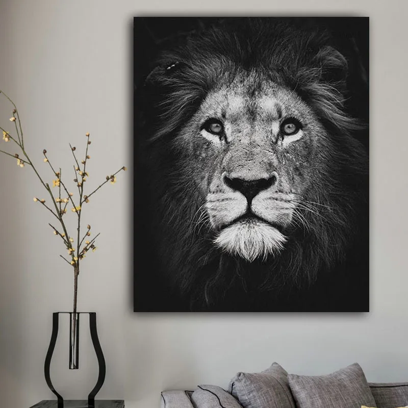 

DIY colorings pictures by numbers with lion picture drawing painting by numbers framed Home