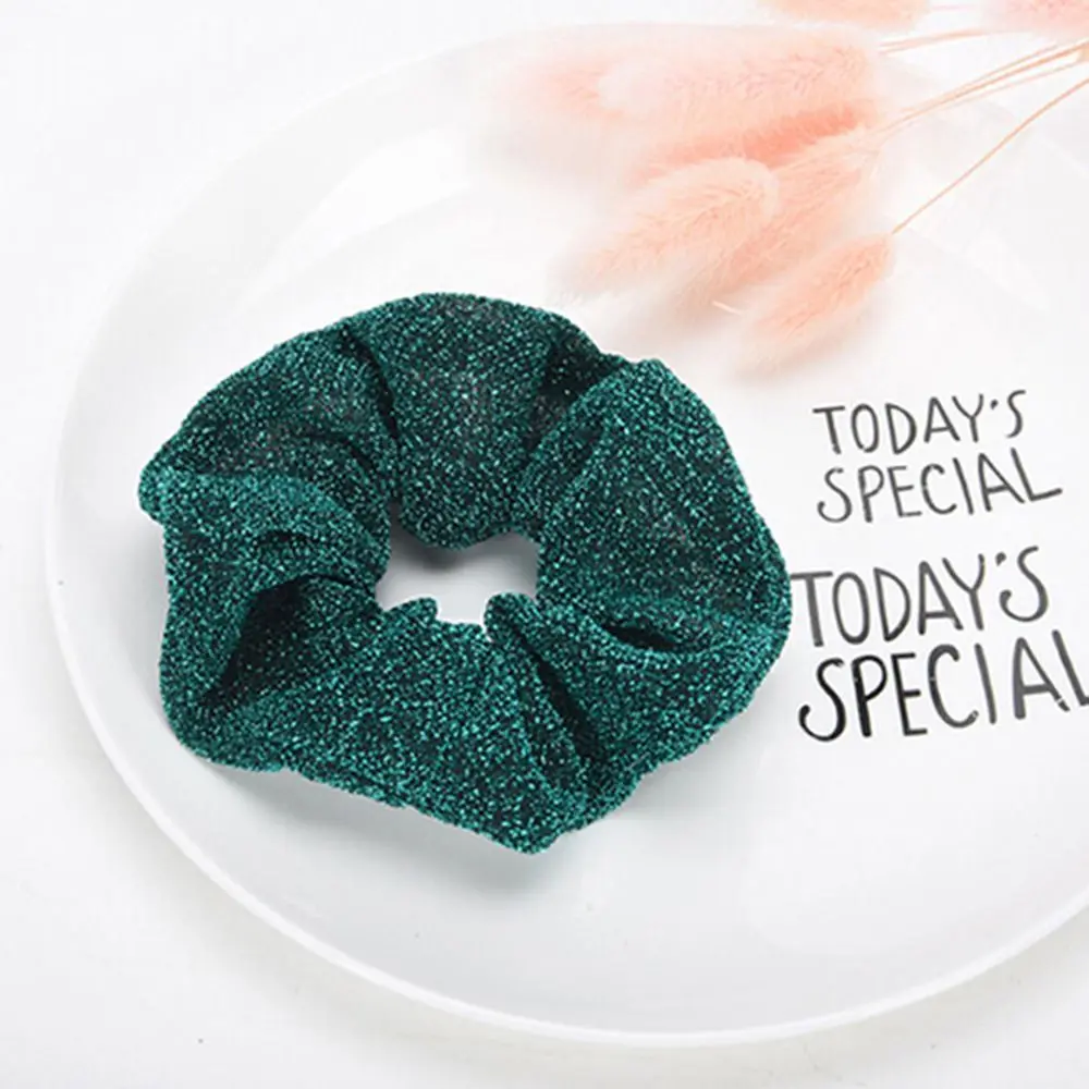 1 шт., большие размеры, женские резинки для волос, блестящие эластичные ...