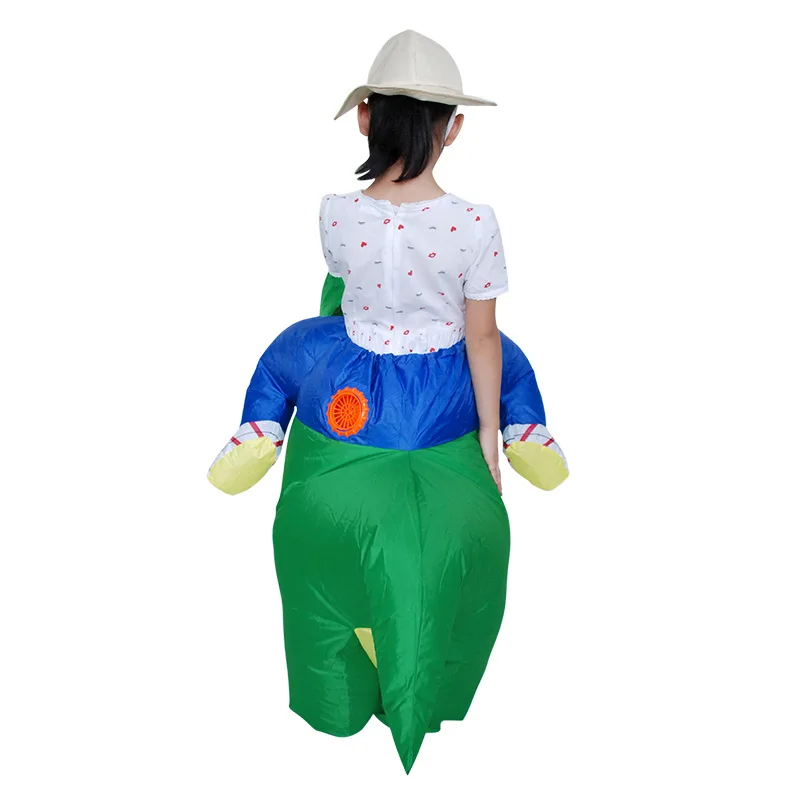 Children Inflatable Dinosaur Costume T-Rex Family Game with Kids Two Sizes Halloween Cosplay Costume Animal Dino Rider For Kids Children Inflatable Dinosaur Costume T-Rex Family Game with Kids Two Sizes Halloween Cosplay Costume Animal Dino Rider For Kids