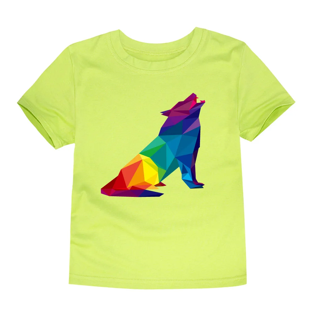 3 Детские футболки с цифровым принтом Футболка для мальчиков детская футболка с изображением волка детская одежда футболки с короткими рукавами, топы для девочек - Цвет: TTTU5