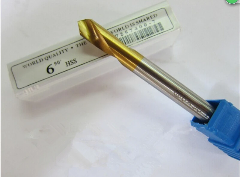 5PCS 6MM 90 degrees center point drill, positioning the drill, chamfer