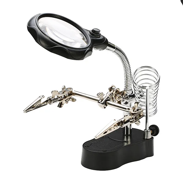 

Universal Soldering Holder Stand Station For Welding Reading With Magnifier LED