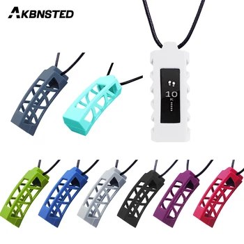 

AKBNSTED Soft Silicone Pendant Necklace Case For Fitbit Alta Smart Band Fitness Tracker Strap For Fitbit Alta HR Smart Wristband