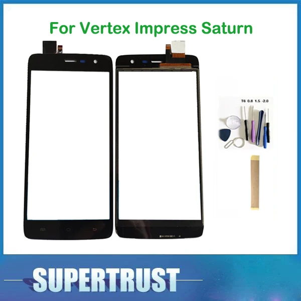 

For Vertex Impress Saturn Touch Screen Glass Sensor Replacement Part Black Color Tape&Tools