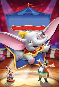 

Colorwonder Photography Background Dumbo with Mouse and Head of the Circus 5x7ft Colorful Circus Backdrop for Kids Birthday Prop