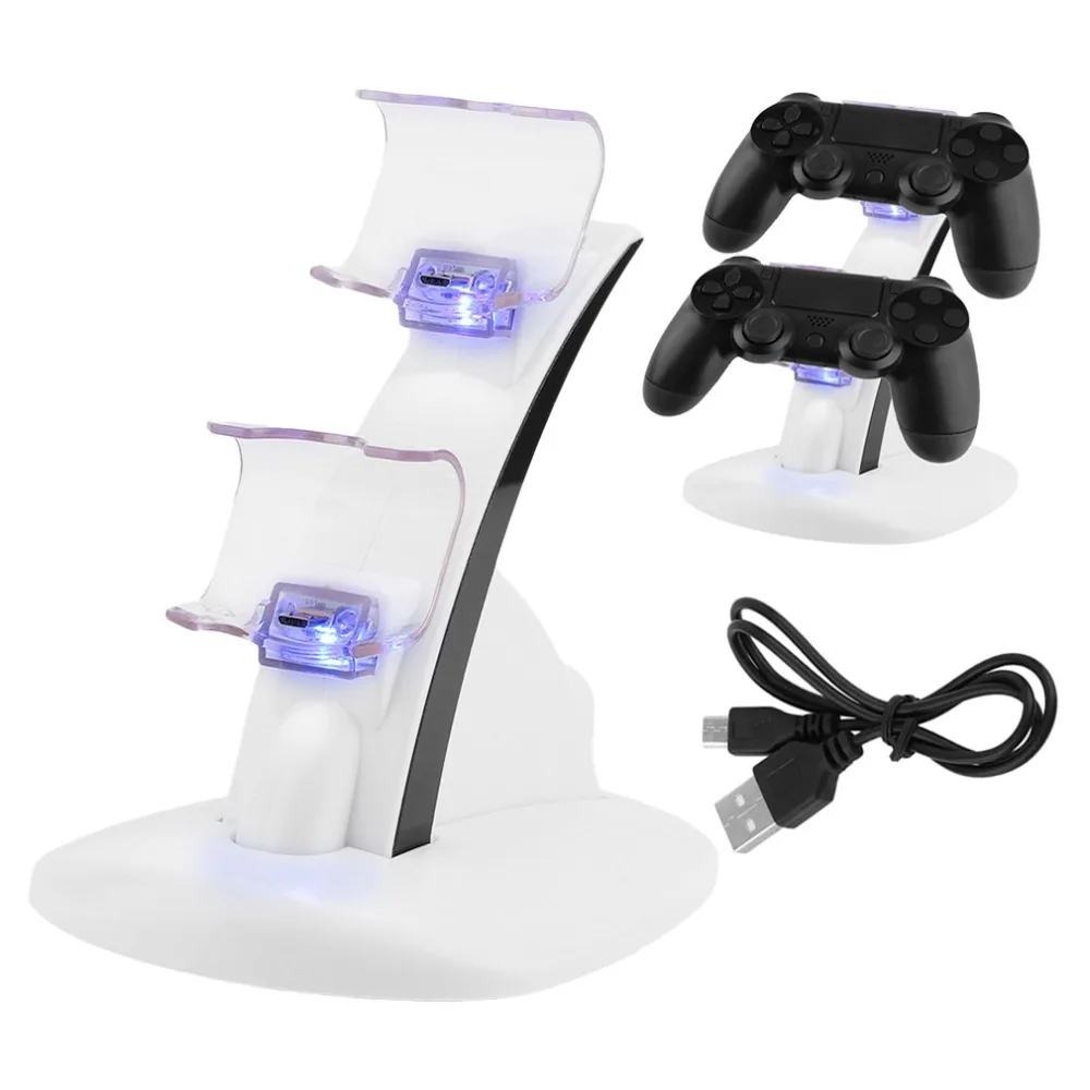 Для PS4 контроллер игровой контроллер зарядная станция светодио дный Micro USB Dual Micro USB ручка Быстрый зарядная станция станции Зарядное