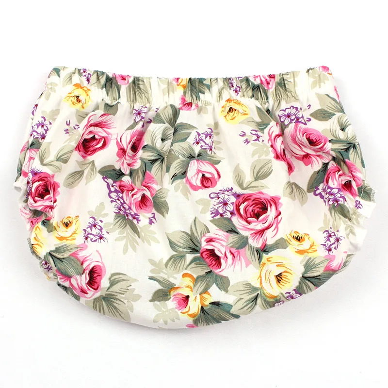 Baby Newborn Floral Bloomers Little Girls Summer Beach Clothing Baby Cotton Diaper Cover Toddler Birthday Cake Smash (8)