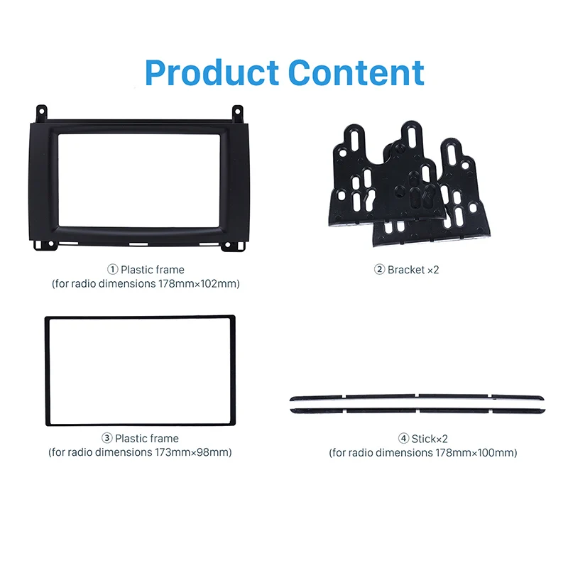 Seicane 173*98/178*100*178*102 мм 2DIN автоаудио фасции для BENZ B200/A-Class(W169)/B-Class(W245) стерео Рамка комплект для переоборудования