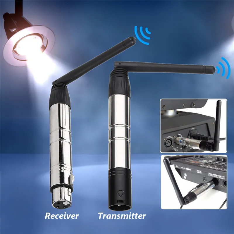 

DMX512 Receiver Transmitter / 2.4G Wireless Light Controller for DMX Equipment Outstanding Range Supports Up to 7 Simultaneous