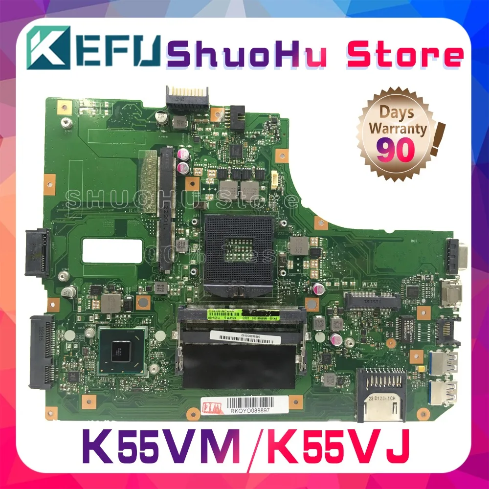 Kefu para Asus – 2.1 2.2 2.3 Gt630m Gt635 2g Laptop Motherboard Testado 100% Trabalho Original Mainboard K55vm K55vj K55v R500v Rev.2.0