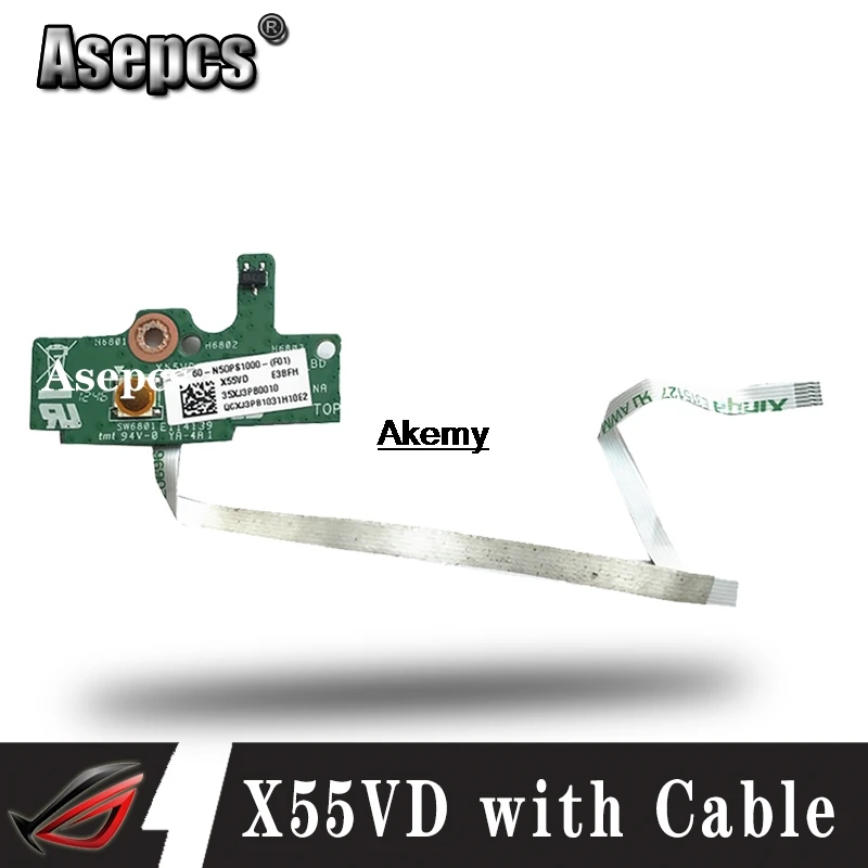 

High Quality For ASUS X55VD X55V X55C X55CR X55VDR Switch POWER Board With Cable Full Tested Free Shipping