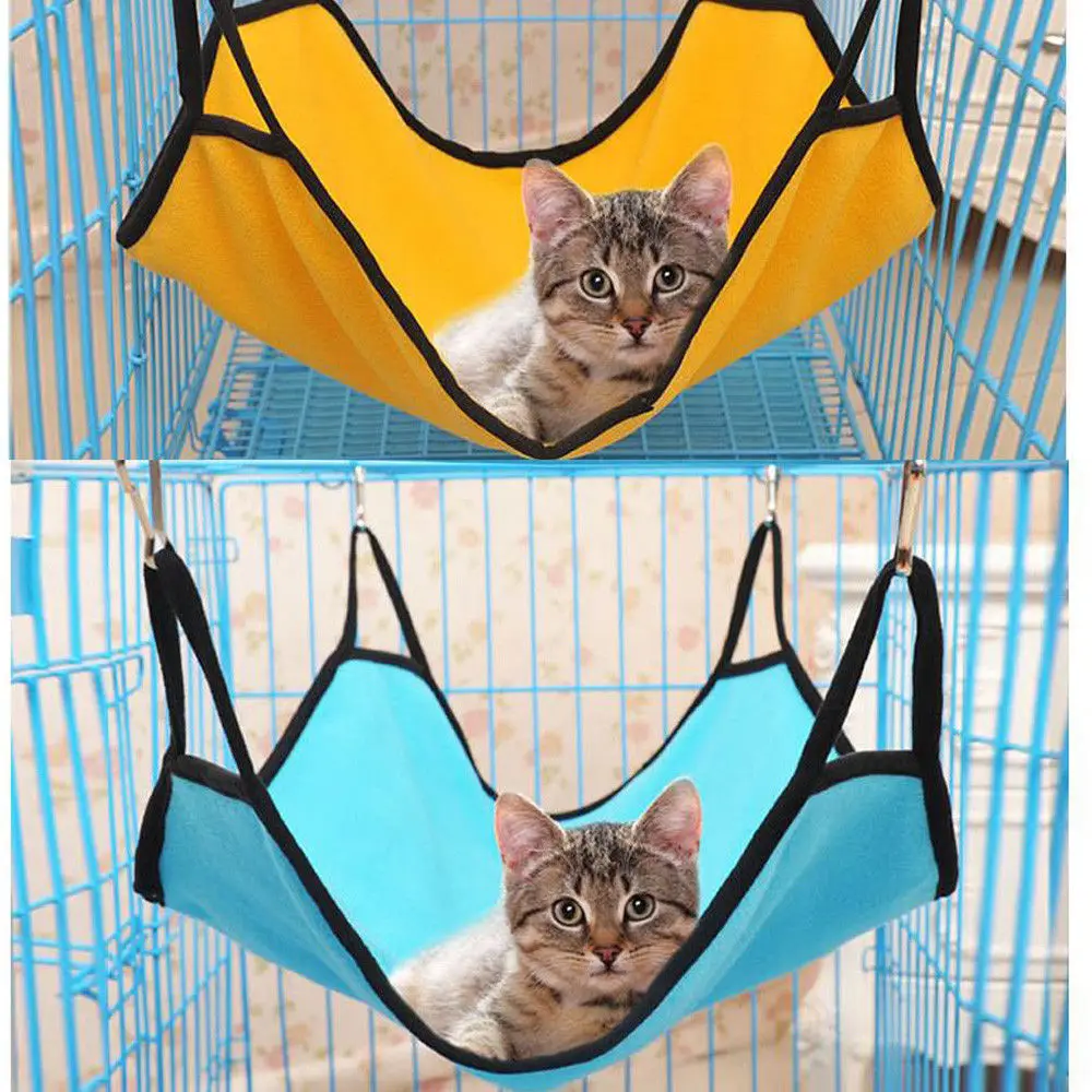 

Hanging Pet Cat Bed Mat Soft Fleece Hamster Rabbit Cage Bed Ferret Mat Hammock Pet Kitten Cage Bed Cover Cushion