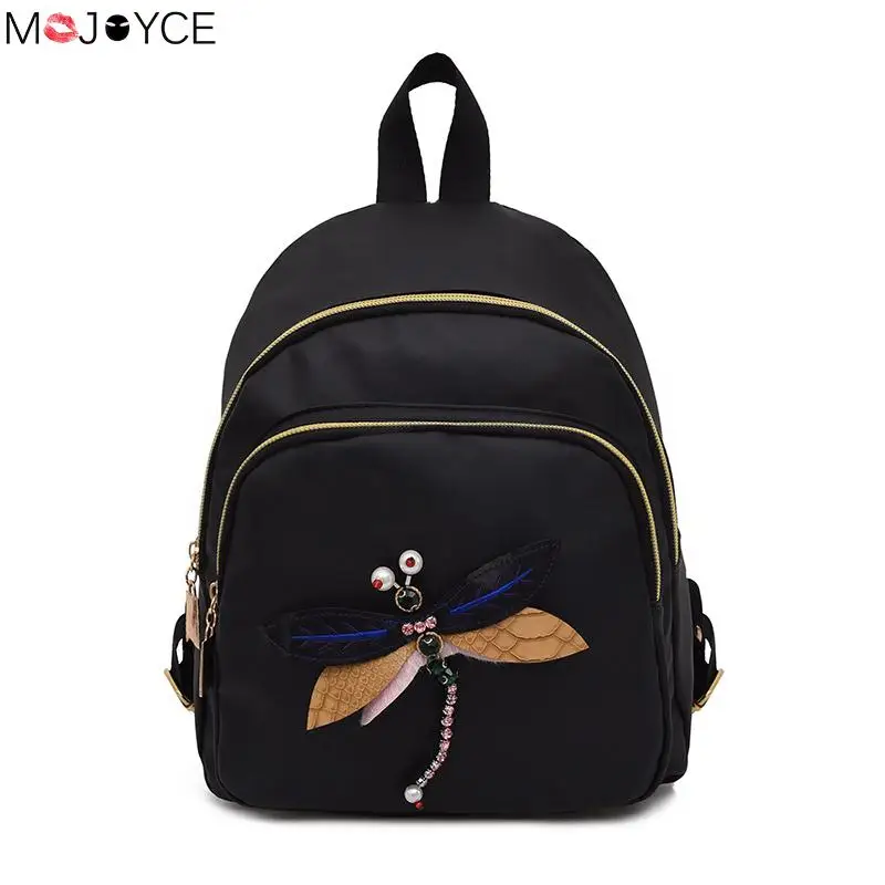 Buy MOJOYCE Embroidery Dragonfly Lady Backpack 2018 New Handmade Fashion 3D