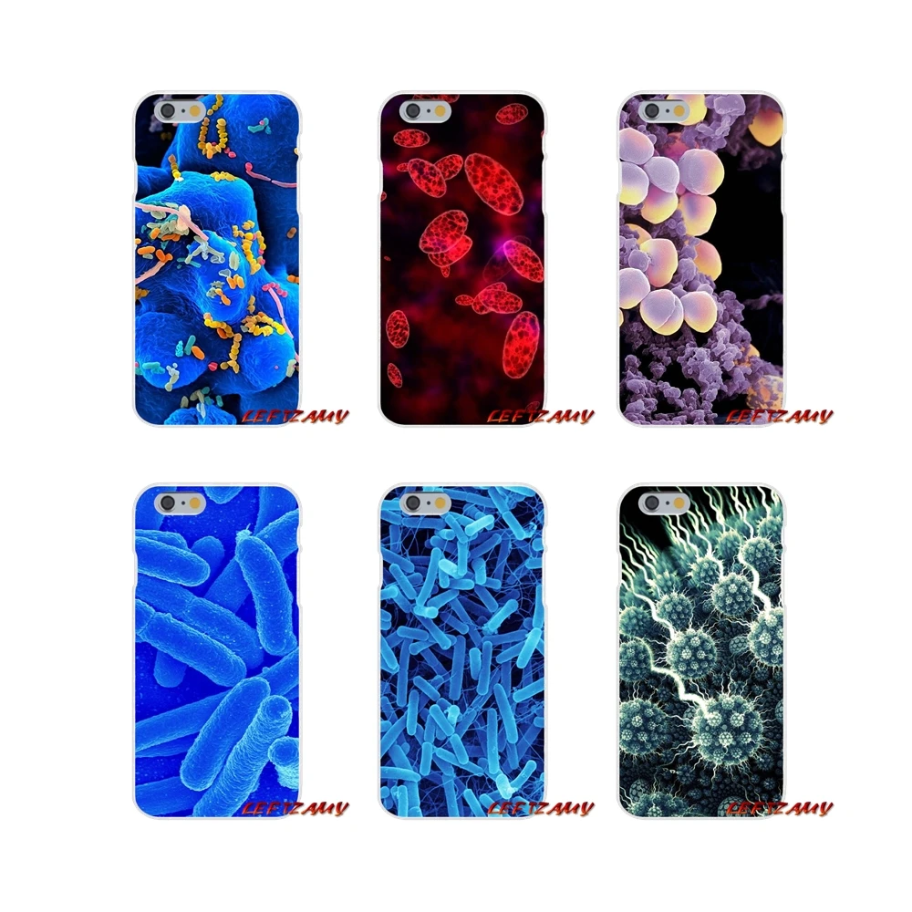 

For iPhone X XR XS MAX 4 4S 5 5S 5C SE 6 6S 7 8 Plus Microbes Red Accessories Phone Shell Covers