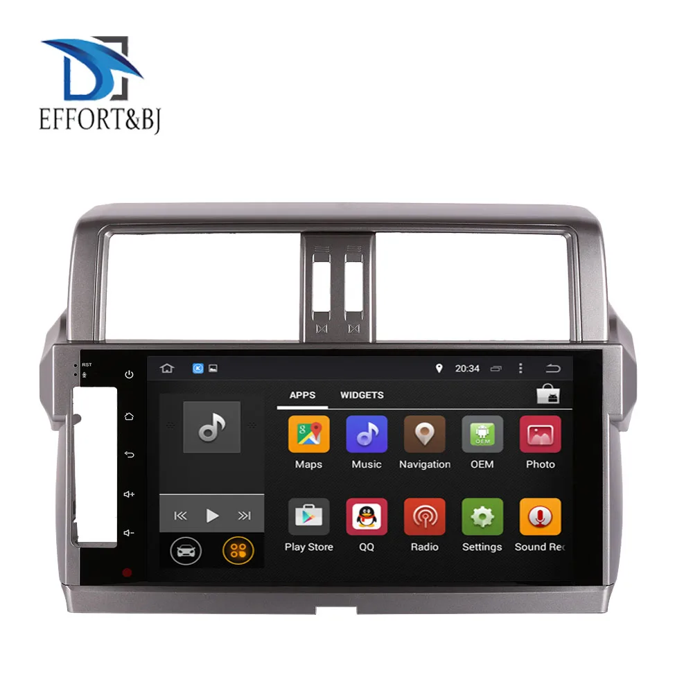 buy Android 9.0 10.1 inch Car GPS For TOYOTA Land Cruiser Prado 150 IPS 2014 2017 4GB RAM Prado150 with Steering wheel multimedia