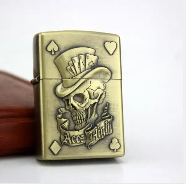 

Relief retro kerosene lighter constantine/skull/ horse/ eagle ( 2 pcs )