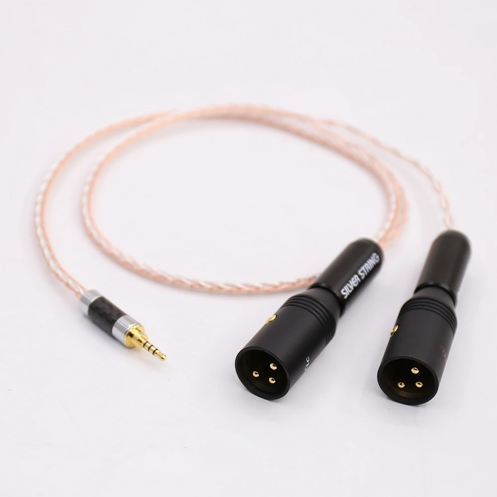 

Free Shipping HiFi Pure Copper Stereo 2.5mm to 2 XLR Audio Cable Signal Line DIY