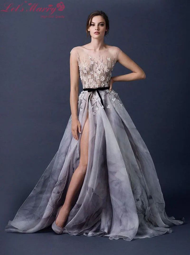 Wedding Online Prom Dresses online buy wholesale shop prom dresses from china wdz 169 sexy light purple evening gown black sash flowers appliques vestido