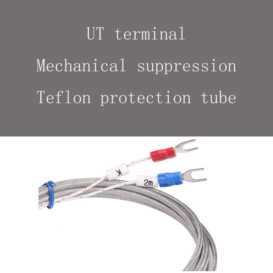 K тип M6/M8 винт зонд термопары Датчик температуры с 1 м 2 м провода кабель для промышленного регулятор температуры