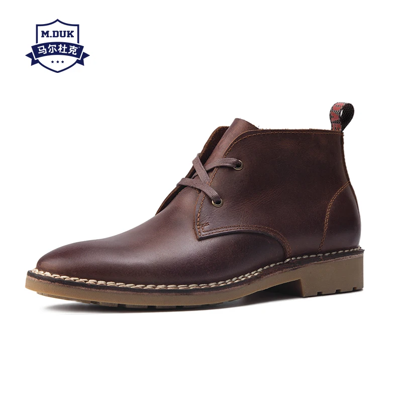

Martin Boots mens Real Leather Outdoor Desert Boots Fashion chelsea boots men autumn winter British retro cowboy boots male