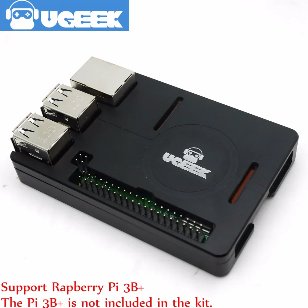 UGEEK New! Ультратонкий корпус из алюминиевого сплава с ЧПУ для Raspberry Pi 3B + | 3 Model B 2B