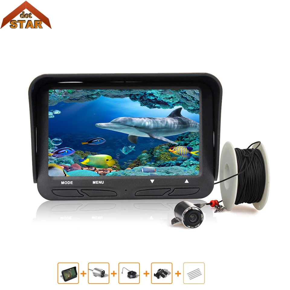 

Visible Video Fish Finder Underwater Ice Video 720P HD 30M Fishfinder Fishing Camera IR Night Vision 4.3 inch monitor camera kit