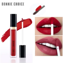 BONNIE CHOICE Matte Lip Gloss Liquid Lipstick Waterproof Moisturizer Smooth Lip Stick Long Lasting Red Color