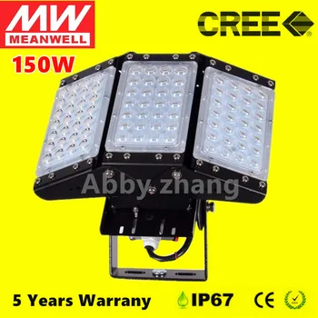 

150W Adjustable LED Tunnel Light Meanwell driver LED Flood Light CREE Chips LED Spot Light 90-277V 5Years Warranty Free Shipping