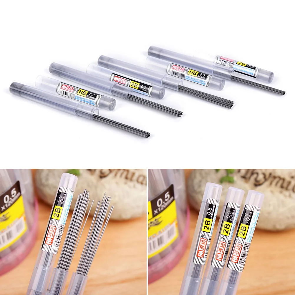 

2Pcs/Set 2B/HB Pencil Lead A Refill Tube 0.5 mm / 0.7 mm Automatic Pencil Lead Style 11CM For School Office Use Hot Selling