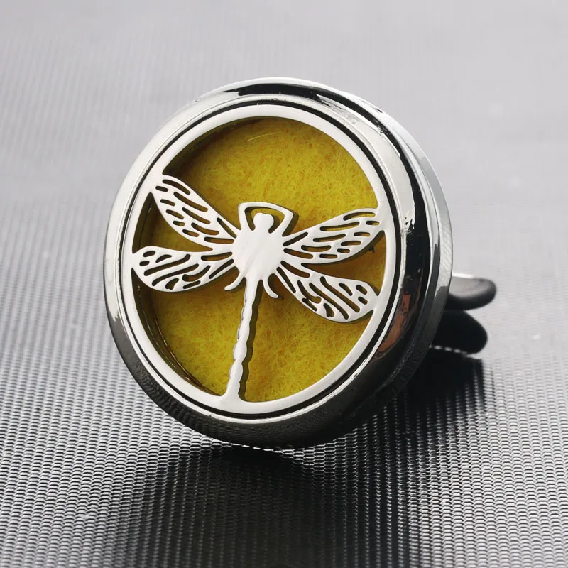 

Dragonfly Car perfume Stainless Steel Essential Oil Car Diffuser Locket Vent Clip Aromatherapy Essential Oil Diffuser 040219