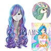 New High Quality Fashion Synthetic Wavy Wigs My Little Pony Princess Celestia Cosplay Wig Rainbow Long Curly Hair Wig ► Photo 2/6