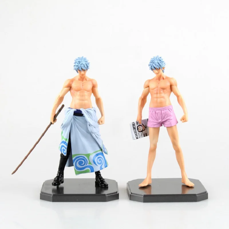 

2 Style 2018 New Japan Anime Action Figure Gintama Silver Soul Sakata Gintoki Sword Magazine Ver PVC Model 17cm 7'' Handsome Toy