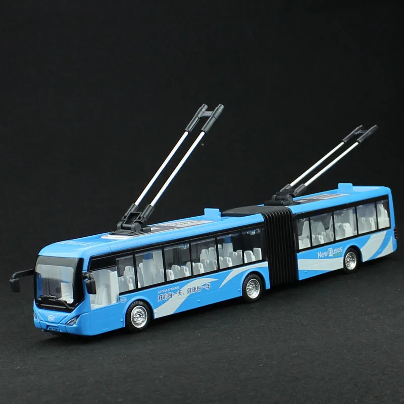 

1:32 Alloy Bus Pull Back Model Night View Collectible Die Cast Double Sightseeing Bus With Sound Light Toys