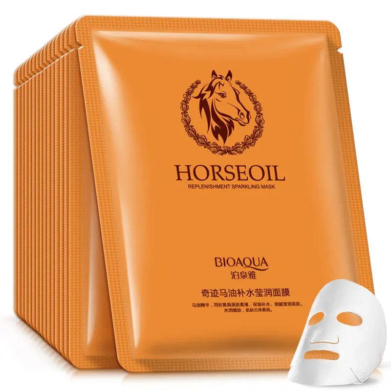 Horse Oil Moisturizing Face Mask Nourish Treatment Anti Wrinkle Anti