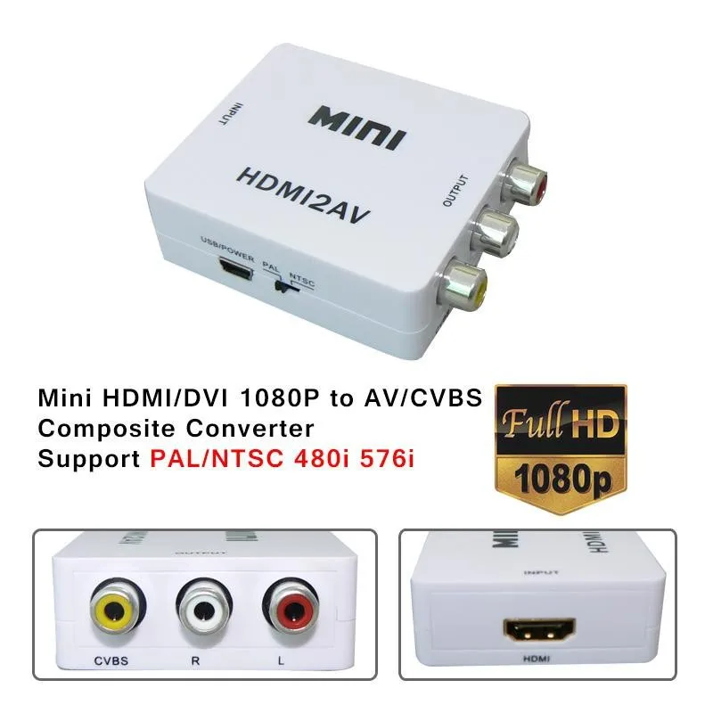 HDMI input Digital to RCA Analog Audio/Video Composite CVBS Output Converter/AV