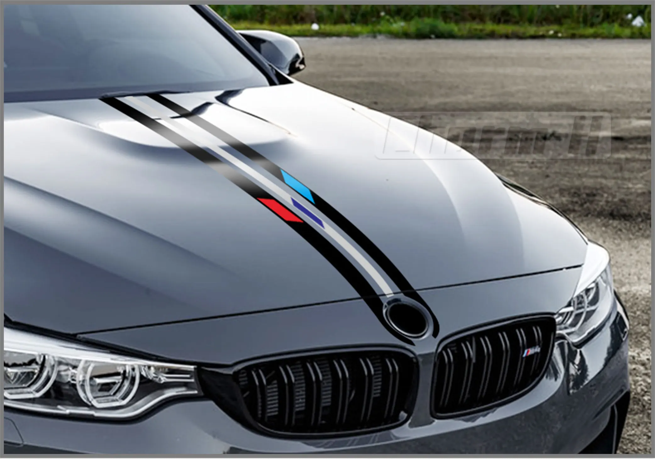 Для BMW F20 F22 F30 F32 F10 G30 G20 E60 E46 E90 Z4 X3 X4 X5 X6 автомобиля капот Racing Stripes линии наклейка крышка двигателя Стикеры