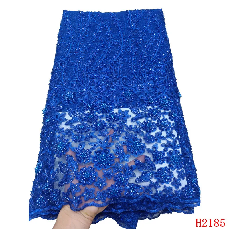 

2019 High Quality Tulle Lace Fabric Handmade French Mesh African Lace Fabric Embroidered With Stone Lace For Party Dress HX2185
