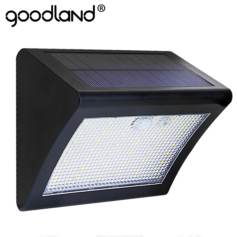 

Goodland LED Solar Light PIR Motion Sensor Wall Lamp 3 Modes auto sensing Garden Patio Light Waterproof Solar lamp