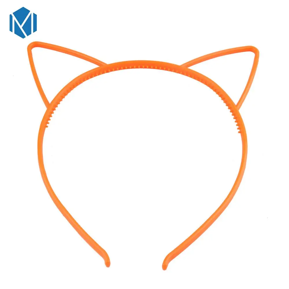 cat ear G M MISM 1 шт., ободки с кошачьими ушками для девочек, корона, тиара, принцесса, с пластиковым животным, лента для волос, Бабочка, бант, аксессуары, головные уборы для девочек - Цвет: cat ear G
