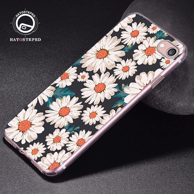 

Ultra-thin Painted Case For IPhone 7 Shockproof Phone Case For IPhone 6 6s 7 7plus 8 8plus X Soft TPU Floral Cover Case