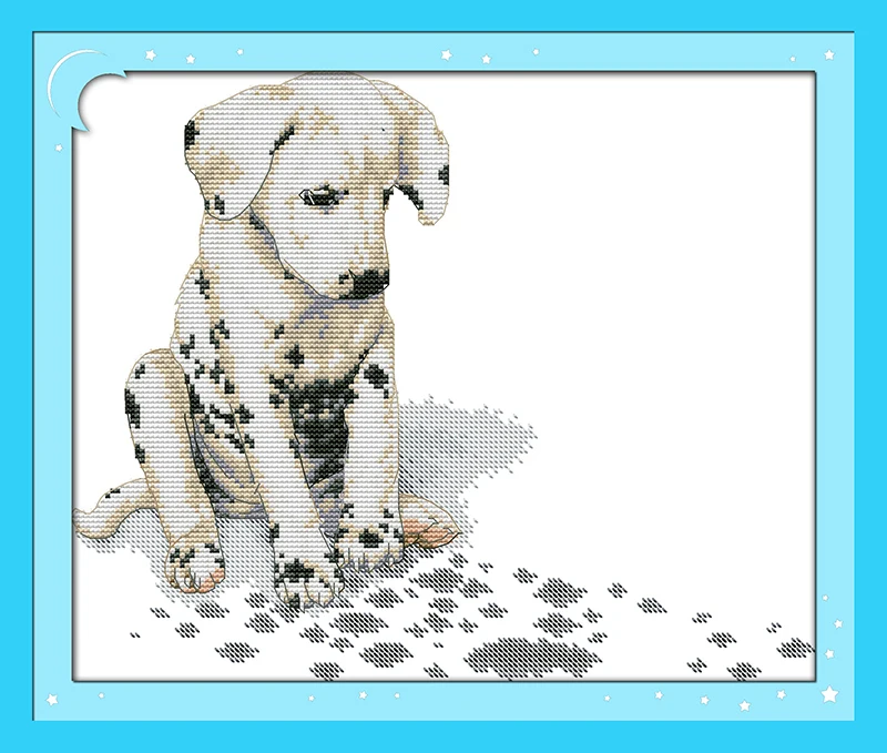 

Dalmatians dogs cross stitch kit animal counted 18ct 14ct 11ct printed canvas embroidery DIY handmade needlework craft tool NKF