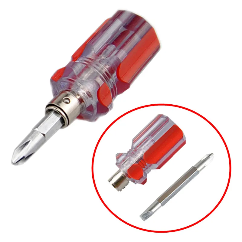

2 in 1 Multitool Phillips Flat Tip Torx Mini Screwdriver Cross Shaped Slotted Flat Double Head Split Screwdriver DIY Repair Tool