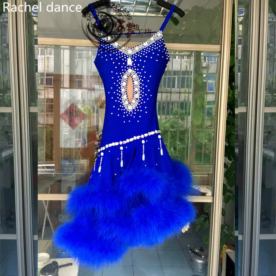 Buy 2017 Fringe Latin Dance Dress Girl V Collar Back