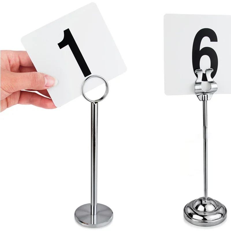  1-25 Plastic Table Marker Number Cards for Banquets Poker Tables Black White Table Numbers Wedding 