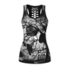 ONSEME décontracté sans manches t-shirt YinYang chat imprimé 3D réservoir hauts Cool fleur crâne réservoirs retour évider gilet T-shirts occasionnels ► Photo 2/6