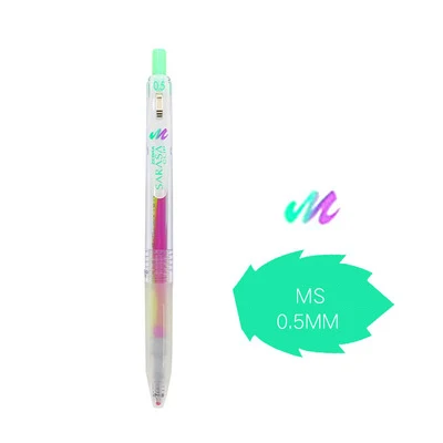1 шт. японская Зебра Трехцветная градиентная гелевая ручка JJ75 цветной маркер 0,5 мм пуля аксессуары для журналов разноцветные студенческие принадлежности - Цвет: MS