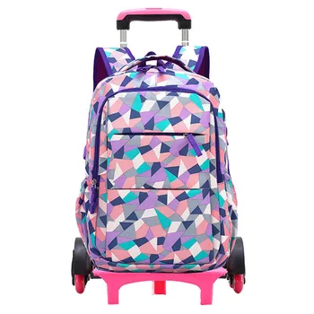 

Hot New Removable Children School Bags with Wheels for Girls Trolley Backpack Kids Wheeled Bag Bookbag travel luggage Mochilas