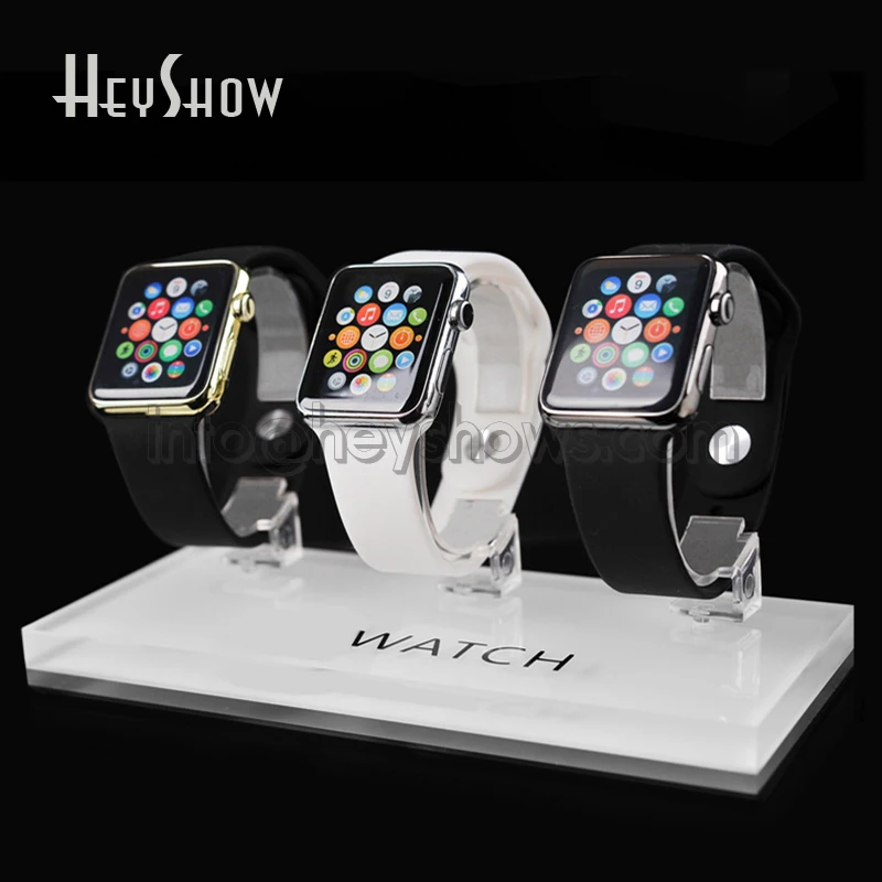 3 в 1 Apple Watch акриловая подставка на витрину Смарт-часы держатель iWatch Show Base Прозрачный Универсальный для розничного магазина